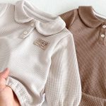 【66-90cm】ロンパース ベビー ワッフル クマロゴ - 画像 (16)