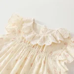 【66-90cm】ロンパース ベビー 小花柄 肩フリフ - 画像 (7)
