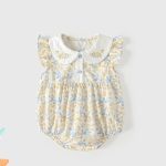 【66-90cm】ロンパース ベビー フラワー 総柄 - 画像 (3)