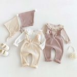 【66-100cm】ｔサロペット ベビー パステルカラー フリル - 画像 (3)