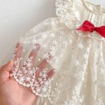 【66-90cm】ロンパース ベビー 蝶結び レース - 画像 (14)