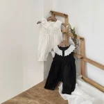 【66-90cm】ロンパース ベビー レース襟 ノースリープ - 画像 (6)