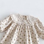 【66-90cm】オールインワン ベビー フラワー柄 折り襟 - 画像 (13)