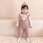 【66-100cm】ｔサロペット ベビー パステルカラー フリル - 画像 (8)