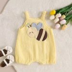 【66-90cm】ロンパース ベビー かわいい 蜂 サロペット - 画像 (2)