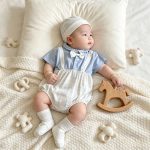 【66-90cm】ロンパース ベビーレイヤードチェックロンパース - 画像 (6)