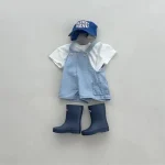 【73-100cm】サロペット ベビー ポケット付き デニム - 画像 (5)