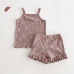 【80-120cm】セットアップ ベビー フリル付き キャミソール - 画像 (12)