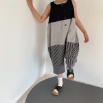 【80-130cm】オールインワン 女の子 ストライプ ジャンプスーツ - 画像 (6)