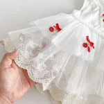 【66-90cm】ロンパース ベビー チェリー ノースリープ - 画像 (4)