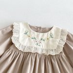 【73-110cm】ワンピース ベビー レトロ 刺繡 - 画像 (14)