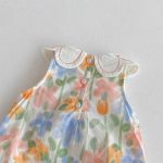 【66-90cm】ロンパース ベビー カラフル フラワー - 画像 (12)