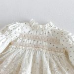 【66-90cm】ロンパース ベビー パフスリーブ 花柄 - 画像 (11)