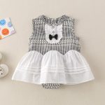 【66-90cm】ロンパース ベビー チェック プリンセス - 画像 (4)