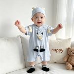【66-100cm】ロンパース ベビー ゾウー柄 可愛い - 画像 (9)