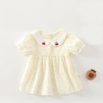 【73-100cm】ワンピース ベビー フラワー柄 フリル - 画像 (4)
