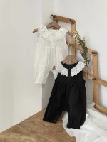 【66-90cm】ロンパース ベビー レース襟 ノースリープ - 画像 (7)