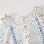 【66-90cm】ロンパース ベビー フラワー柄 ナチュラル - 画像 (4)