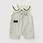 【66-73cm】ロンパース ベビー パンダ ストライプ - 画像 (4)