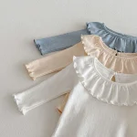 【66-90cm】ロンパース ベビー フリル襟 シンプル - 画像 (13)