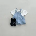 【73-100cm】サロペット ベビー ポケット付き デニム - 画像 (8)