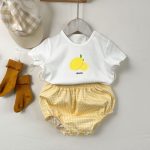 【66-90cm】Tシャツorショートパンツ ベビー フルーツロゴ 格子柄 - 画像 (11)