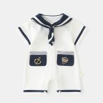 【66-90cm】ロンパース ベビー クマ セーラー - 画像 (2)