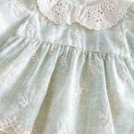 【66-90cm】ロンパース ベビー グリーン 花刺繡 - 画像 (10)