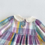 【73-110cm】ワンピース ベビー カラフル チェック - 画像 (15)