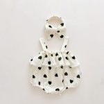 【66-90cm】ロンパース ベビー 可愛い ハート柄 - 画像 (4)