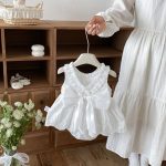 【66-90cm】ロンパース ベビー ビッグ蝶結び レース - 画像 (7)