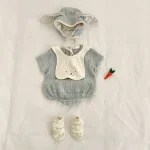 【66-90cm】ロンパース ベビー シンプル ポケット付き - 画像 (9)