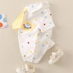 【66-90cm】ロンパース ベビー ネクタイ付き キュート - 画像 (6)