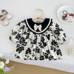 【73-110cm】ワンピース ベビー レトロ 花柄 - 画像 (10)
