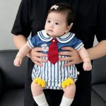 【66-90cm】ロンパース ベビー ペンギン柄 セーラー - 画像 (8)