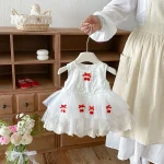 【66-90cm】ロンパース ベビー チェリー ノースリープ - 画像 (3)