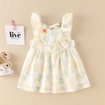 【66-100cm】ロンパースorワンピース ベビー 花柄 フリル - 画像 (6)