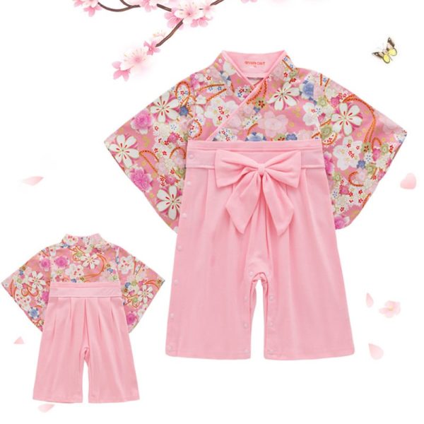 【60-100cm】浴衣 ベビー 桜柄 スウィート