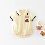 【66-90cm】ロンパース ベビー クマロゴ かわいい - 画像 (3)