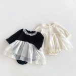 【66-90cm】ロンパース ベビー レース襟 チュール - 画像 (3)