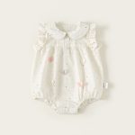 【66-90cm】ロンパース ベビー ハート ドット フリル - 画像 (4)