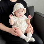 【66-90cm】ロンパース ベビー リボン フラワー柄 - 画像 (5)