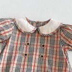 【66-90cm】ロンパース ベビー レトロ チェック柄 - 画像 (10)