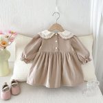 【73-110cm】ワンピース ベビー レトロ 刺繡 - 画像 (4)