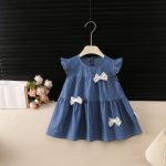 【80-120cm】ワンピース ベビー デニム フリル - 画像 (4)