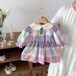 【73-110cm】ワンピース ベビー カラフル チェック - 画像 (12)