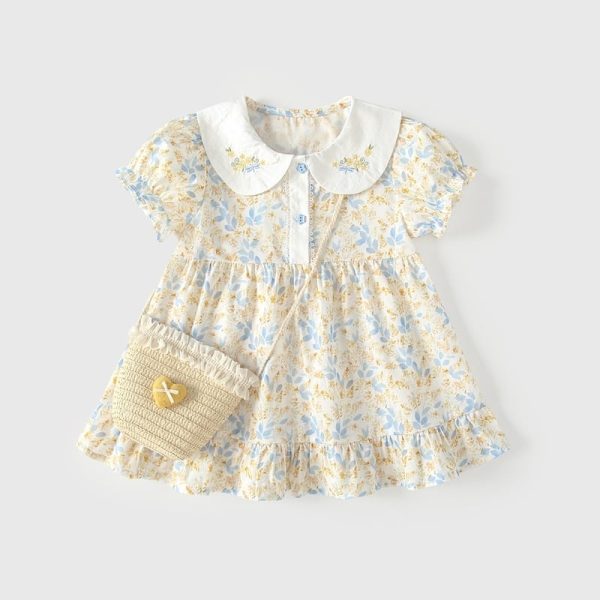 【80-110cm】ワンピース ベビー フラワー 総柄