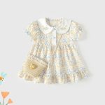 【80-110cm】ワンピース ベビー フラワー 総柄 - 画像 (4)