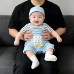 【66-90cm】ロンパース ベビー ペンギン レイヤード - 画像 (4)