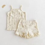 【80-120cm】セットアップ ベビー フリル付き キャミソール - 画像 (11)
